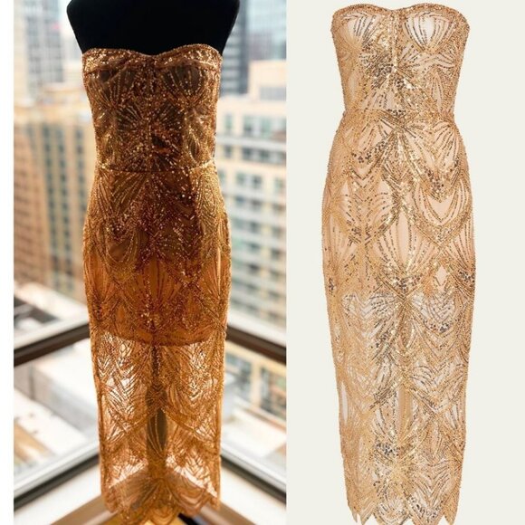 Bronx and Banco Dresses & Skirts - 🆕 BRONX & BANCO 🧿 NWOT Giselle Midi Dress, Gold - Size L